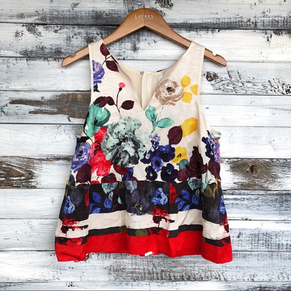 HD in Paris Abstract Floral Blouse